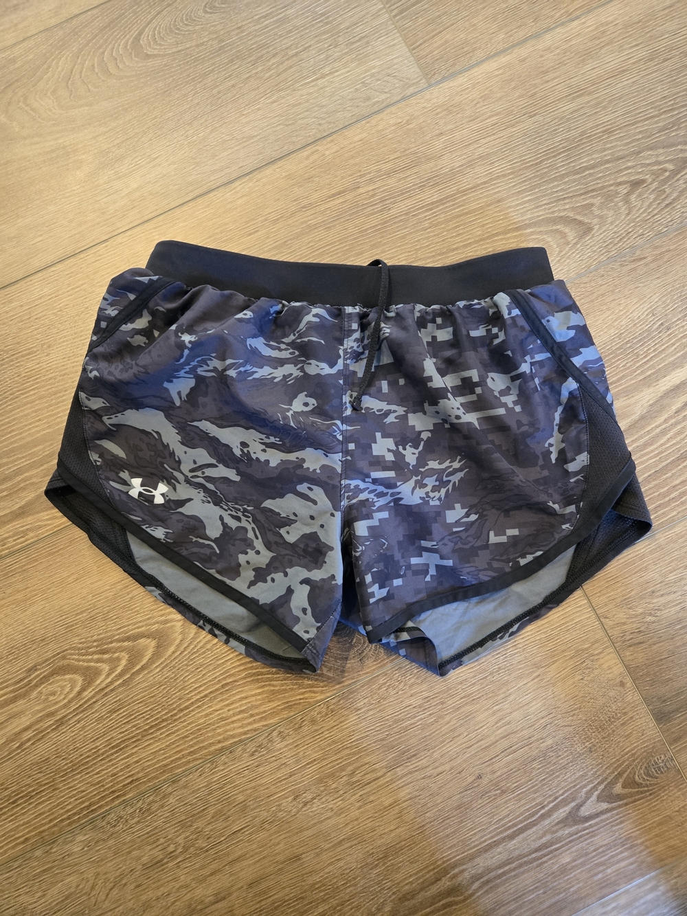 Under Armour Women’s Black and Navy Camo Training Shorts